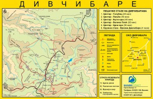 Pešačke staze Divčibare mapa
